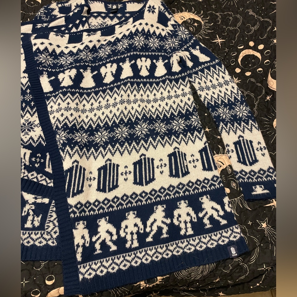 Hot Topic Doctor Who Limited Edition Open Front Cardigan - Picture 4 of 7